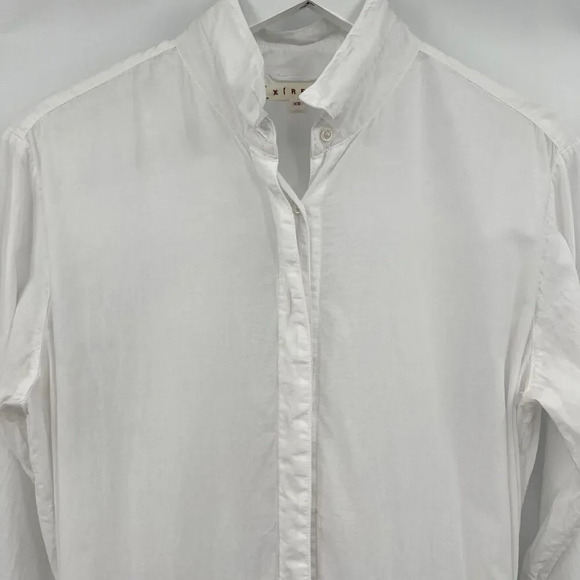 XiRENA White Long Sleeve Romper Button Up Drawstring Waist Lightweight Size XS - Picture 4 of 10